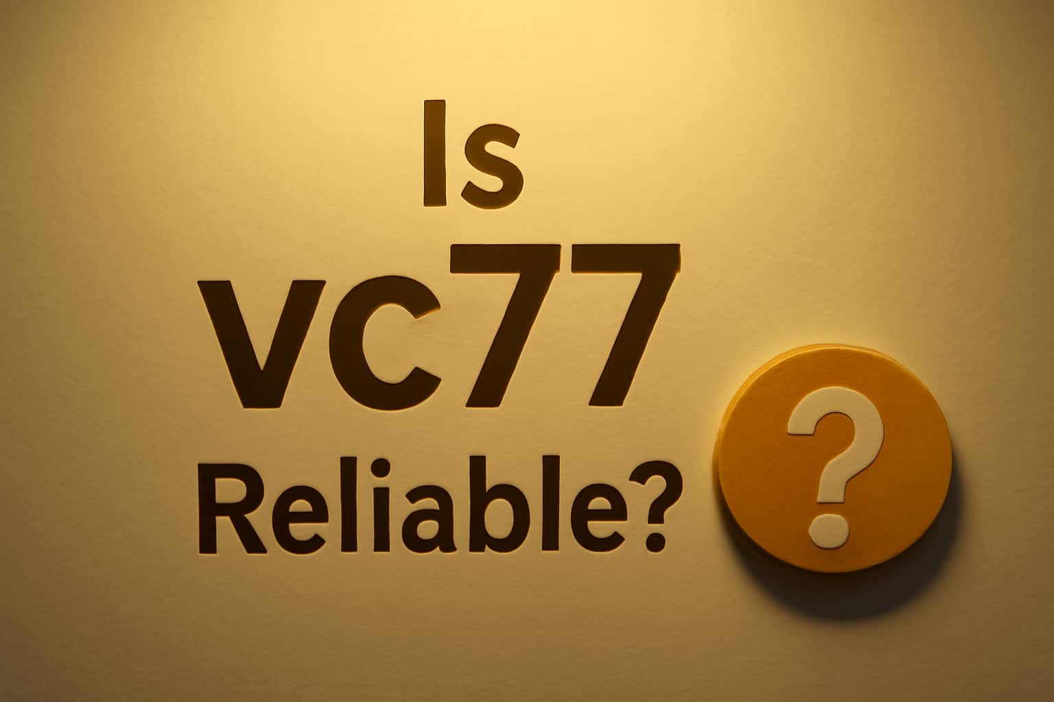 A professional illustration representing the reliability of vc77.