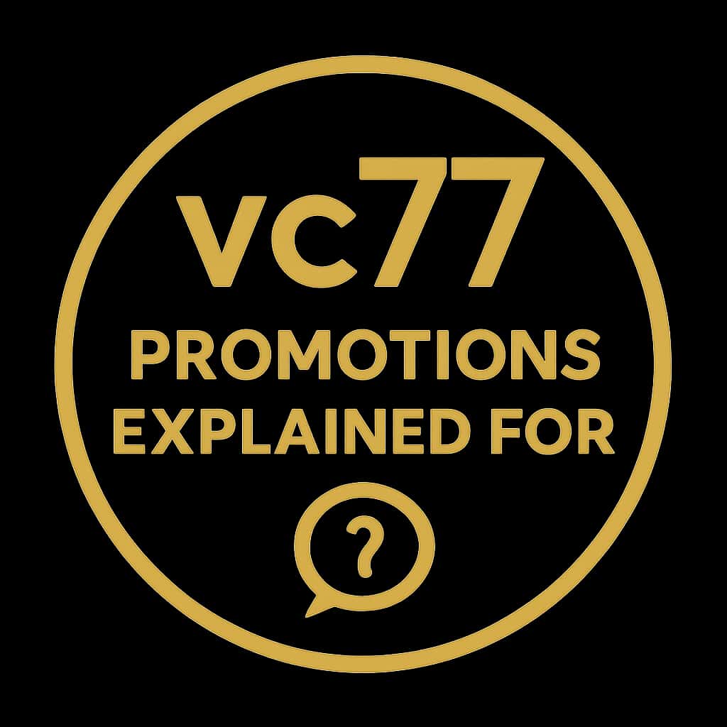 A professional badge representing vc77 promotions.