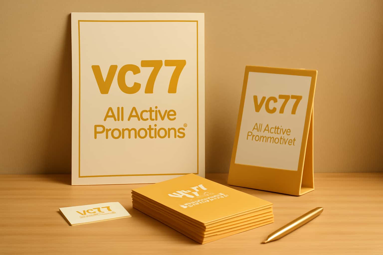 An informational visual depicting the essence of vc77 active promotions.
