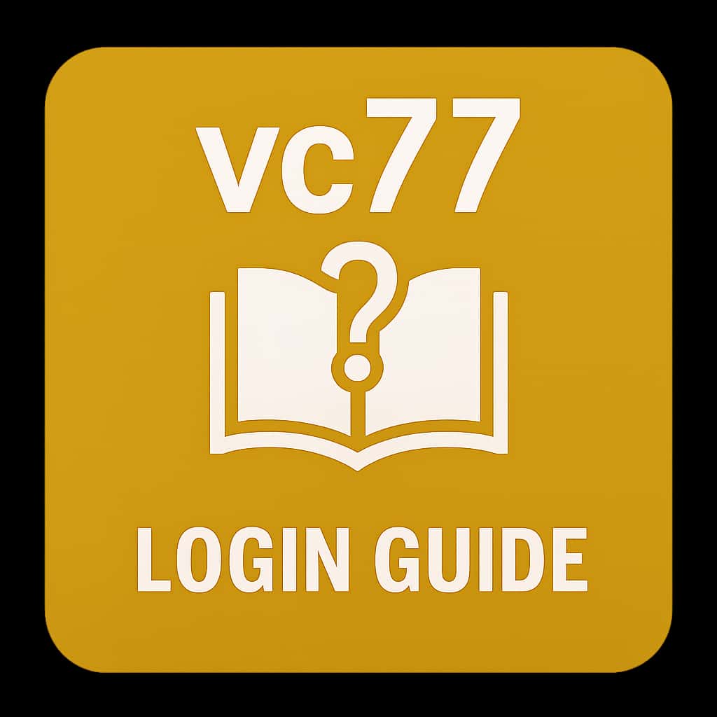 Icon for vc77 Login Guide showcasing the text clearly.