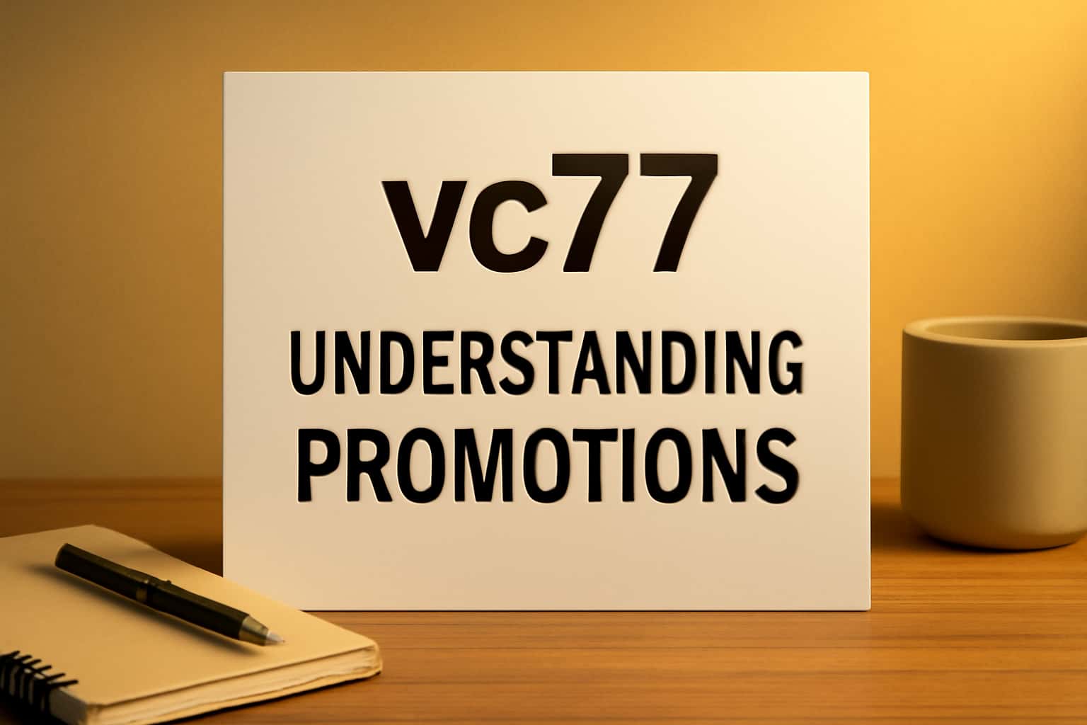 A futuristic scene depicting information about vc77 Promotions in a high-tech environment.