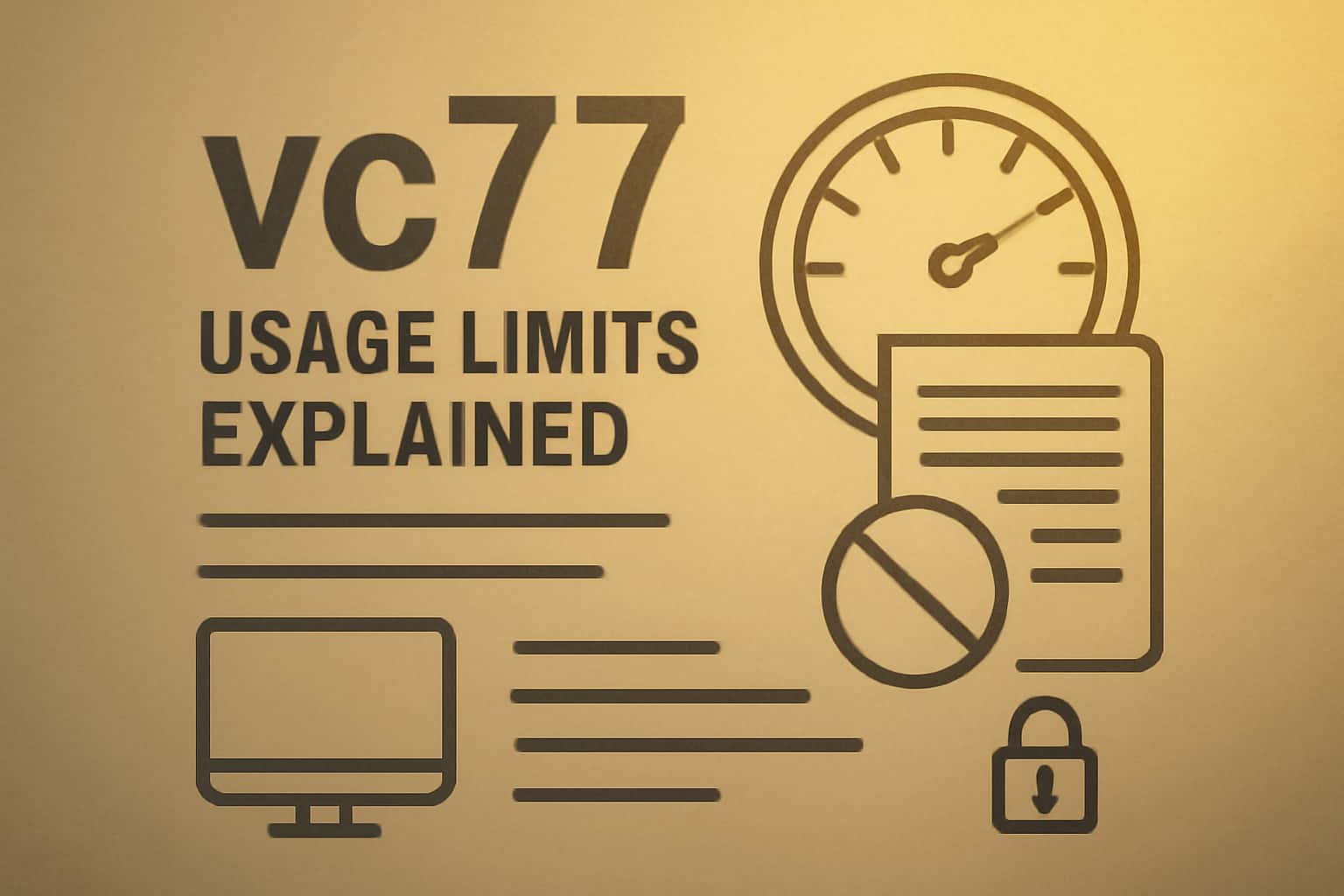 An informative illustration showcasing the concept of vc77 usage limits.