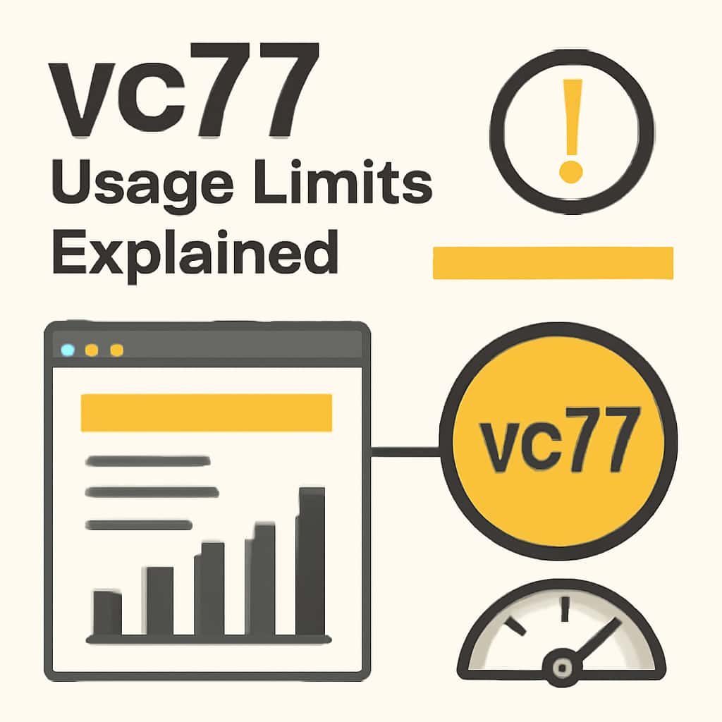 An educational diagram highlighting vc77 usage limits.