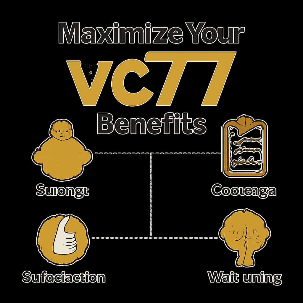 Illustration detailing the process of maximizing vc77 benefits.