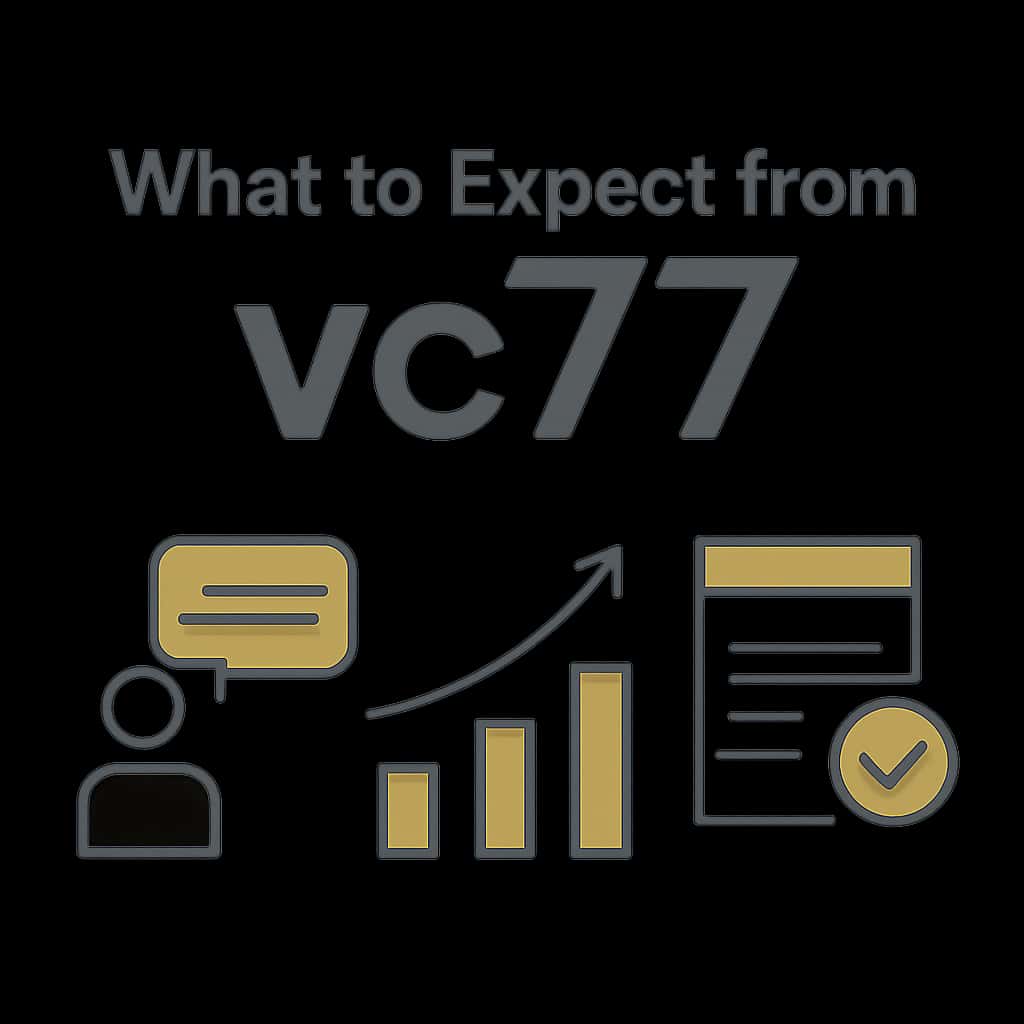An educational diagram that explains the features of vc77 with the text 'What to Expect from vc77'.